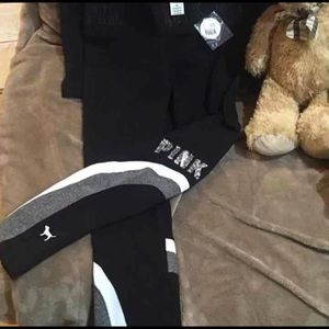 Victoria's Secret pink leggings with Bling